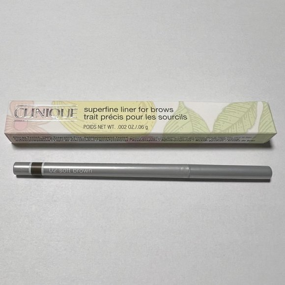 Clinique Superfine Liner For Brows Shade 02 Soft Brown Full Regular Size - Picture 2 of 3